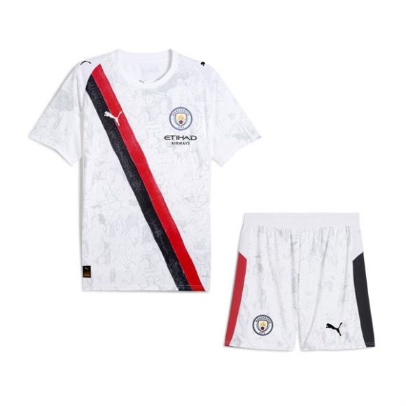 Maglia Manchester City KidSuper Bambino 2025/26 Bianco