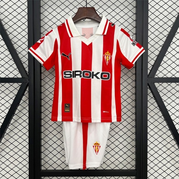 Maglia Sporting Gijon Home Bambino 2025/26