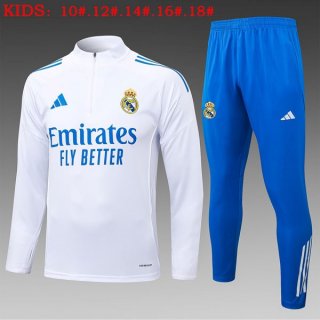 Bambino Felpa Allenamento Real Madrid 2025-2026 Bianco 5