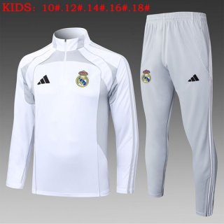 Bambino Felpa Allenamento Real Madrid 2025-2026 Bianco 6