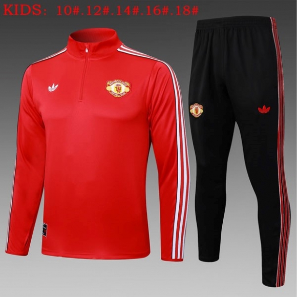 Bambino Felpa Allenamento Manchester United 2025-2026 Rosso 5