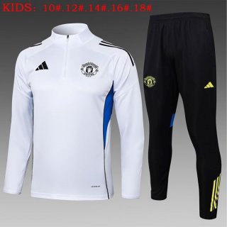 Bambino Felpa Allenamento Manchester United 2025-2026 Bianco 5
