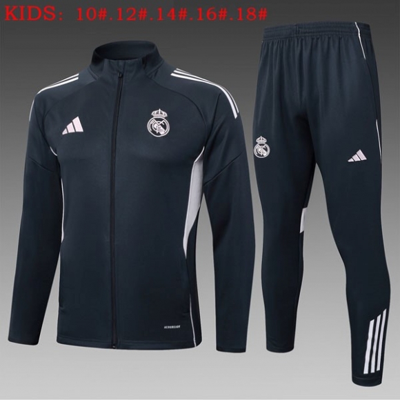 Bambino Giacca Real Madrid 2025-2026 Grigio 5 Bambino Giacca Real Madrid 2025-2026 Grigio 5