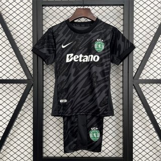 Maglia Sporting Lisbon Portiere Bambino 2025-2026 Nero