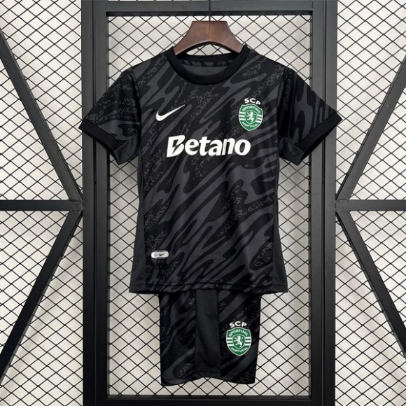 Maglia Sporting Lisbon Portiere Bambino 2025-2026 Nero