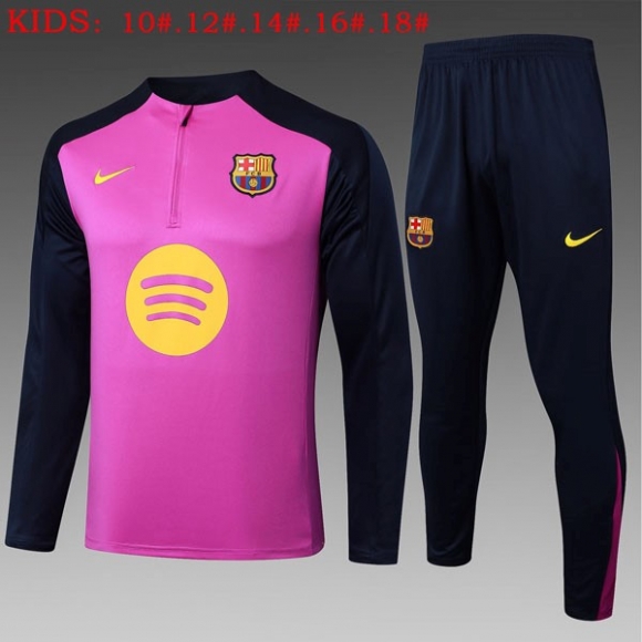 Bambino Felpa Allenamento Barcellona 2025-2026 Porpora 5