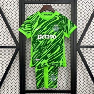 Maglia Sporting Lisbon Portiere Bambino 2025-2026 Verde