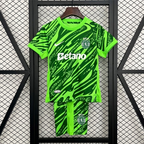 Maglia Sporting Lisbon Portiere Bambino 2025-2026 Verde