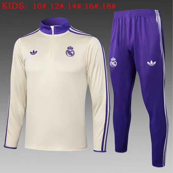 Bambino Felpa Allenamento Real Madrid 2025-2026 Giallo 6