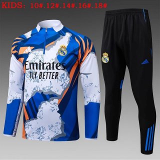 Bambino Felpa Allenamento Real Madrid 2025-2026 Blu 5