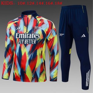 Bambino Felpa Allenamento Arsenal 2025-2026 Blu Rosso 2