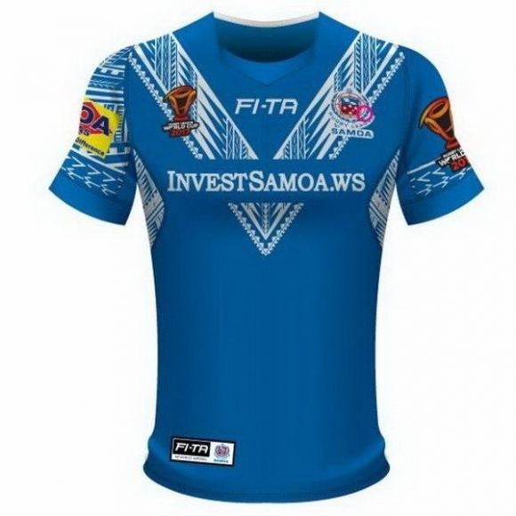 Maglia Samoa RLWC Home 2017/18 Blu