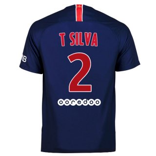 Maglia Paris Saint Germain Home T Silva 2018/19 Blu