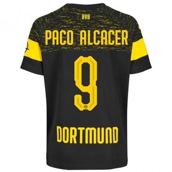 Maglia Borussia Dortmund Away Paco Alcacer 2018/19 Nero