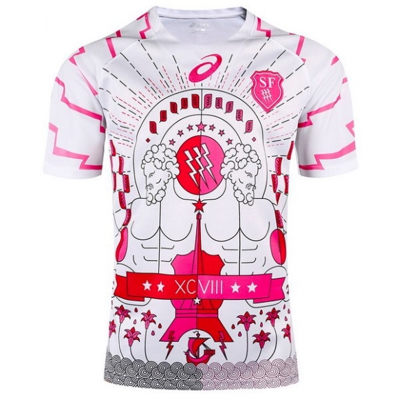 Maglia Stade Français Paris Away 2017/18 Bianco