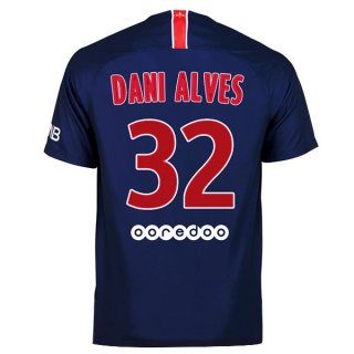 Maglia Paris Saint Germain Home Dani Alves 2018/19 Blu