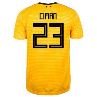 Maglia Belgio Away Ciman 2018 Giallo