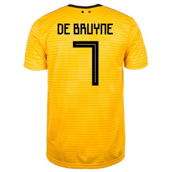 Maglia Belgio Away De Bruyne 2018 Giallo