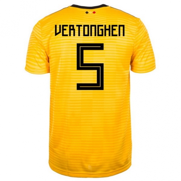 Maglia Belgio Away Verdeonghen 2018 Giallo