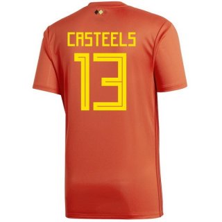 Maglia Belgio Home Casteels 2018 Rosso