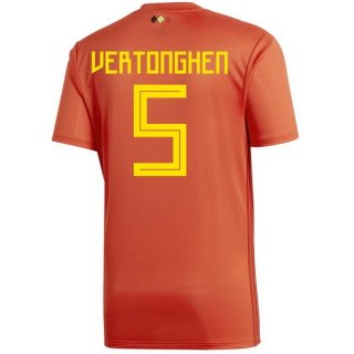 Maglia Belgio Home Verdeonghen 2018 Rosso