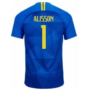 Maglia Brasile Away Alisson 2018 Blu