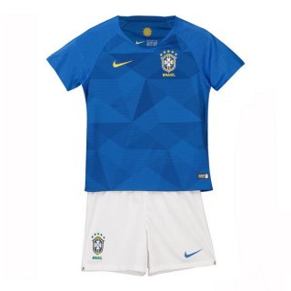 Maglia Brasile Away Bambino 2018 Blu