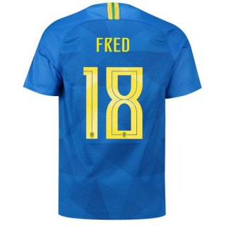 Maglia Brasile Away Fred 2018 Blu