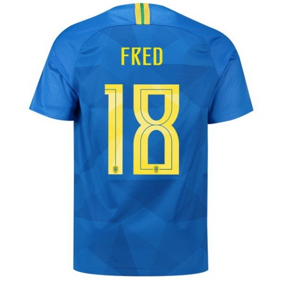 Maglia Brasile Away Fred 2018 Blu