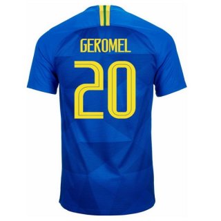 Maglia Brasile Away Geromel 2018 Blu
