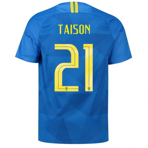 Maglia Brasile Away Taison 2018 Blu