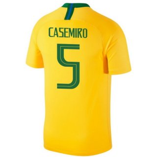 Maglia Brasile Home Casemiro 2018 Giallo