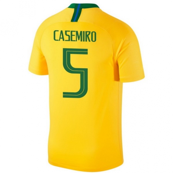 Maglia Brasile Home Casemiro 2018 Giallo