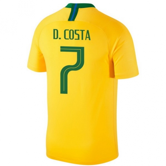 Maglia Brasile Home D.Costa 2018 Giallo