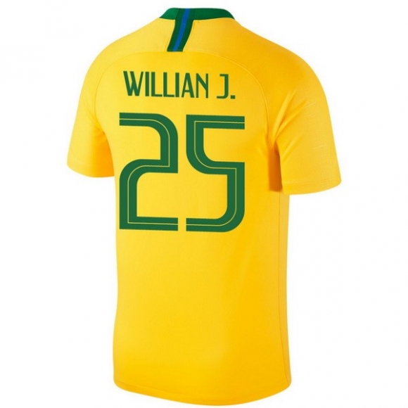 Maglia Brasile Home Willian J. 2018 Giallo