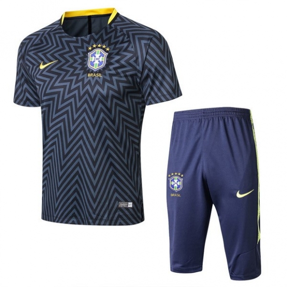 Maglia Formazione Brasile Set Completo 2018 Blu Grigio