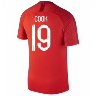 Maglia Inghilterra Away Cook 2018 Rosso