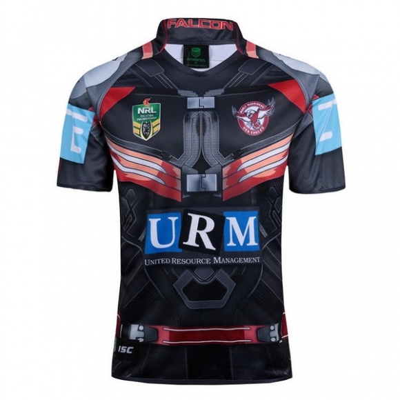 Maglia Manly Sea Eagles Falcon 2017/18 Nero
