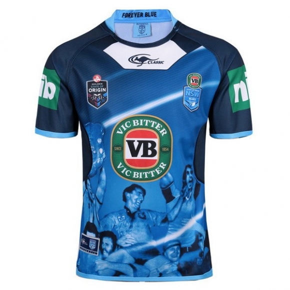 Maglia NSW Blues Classic Capitanes TRUE Blue 2017/18 Blu