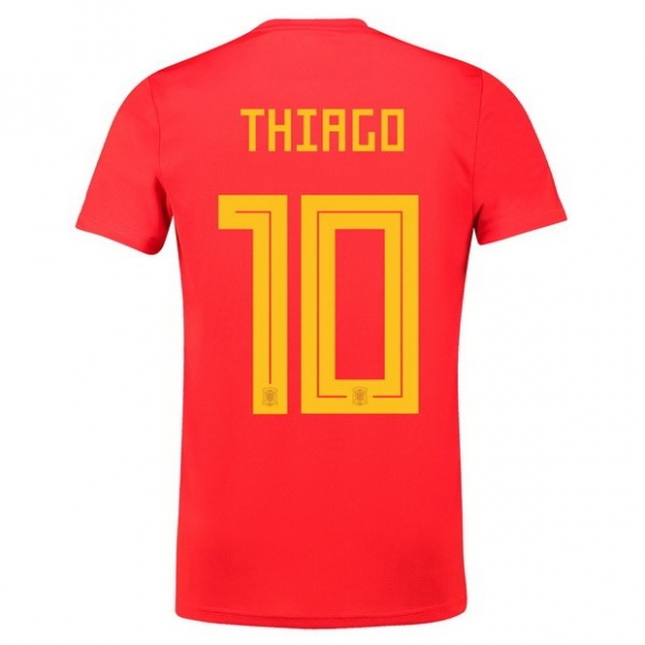 Maglia Spagna Home Thiago 2018 Rosso