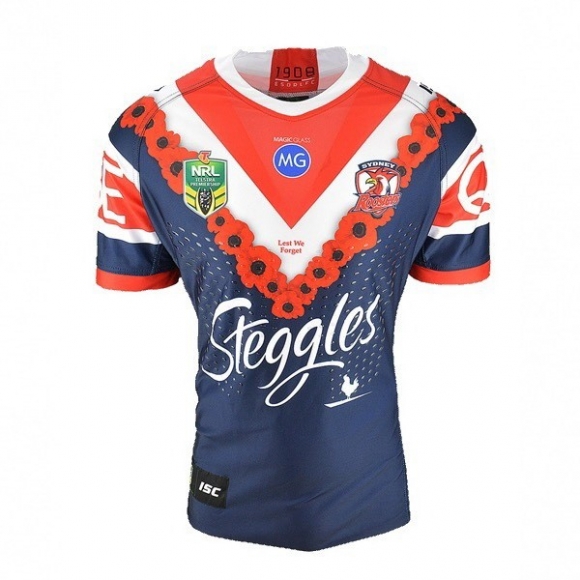 Maglia Sydney Roosters Anzac 2018 Blu