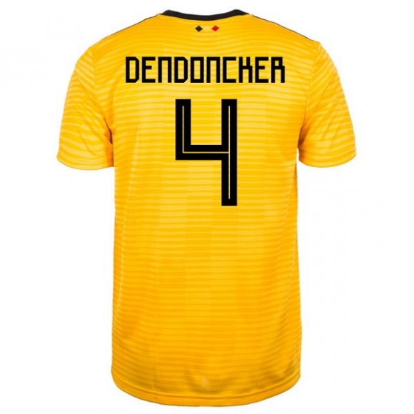 Maglia Belgio Away Dendoncker 2018 Giallo