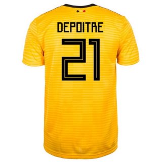 Maglia Belgio Away Depoitre 2018 Giallo
