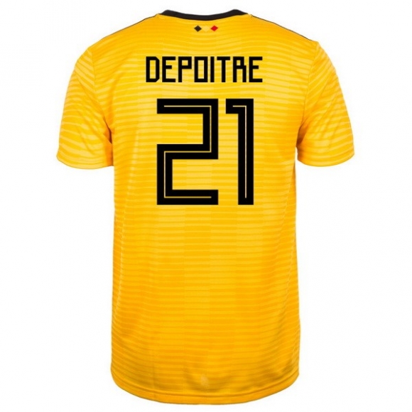 Maglia Belgio Away Depoitre 2018 Giallo