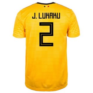 Maglia Belgio Away J.lukaku 2018 Giallo