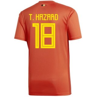 Maglia Belgio Home T.Hazard 2018 Rosso