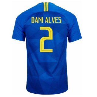 Maglia Brasile Away Dani Alves 2018 Blu