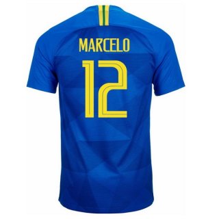 Maglia Brasile Away Marcelo 2018 Blu