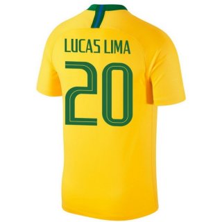Maglia Brasile Home Lucaslima 2018 Giallo