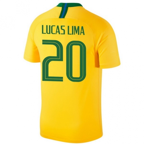 Maglia Brasile Home Lucaslima 2018 Giallo